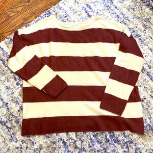 Easel sweater, medium , brown and cream